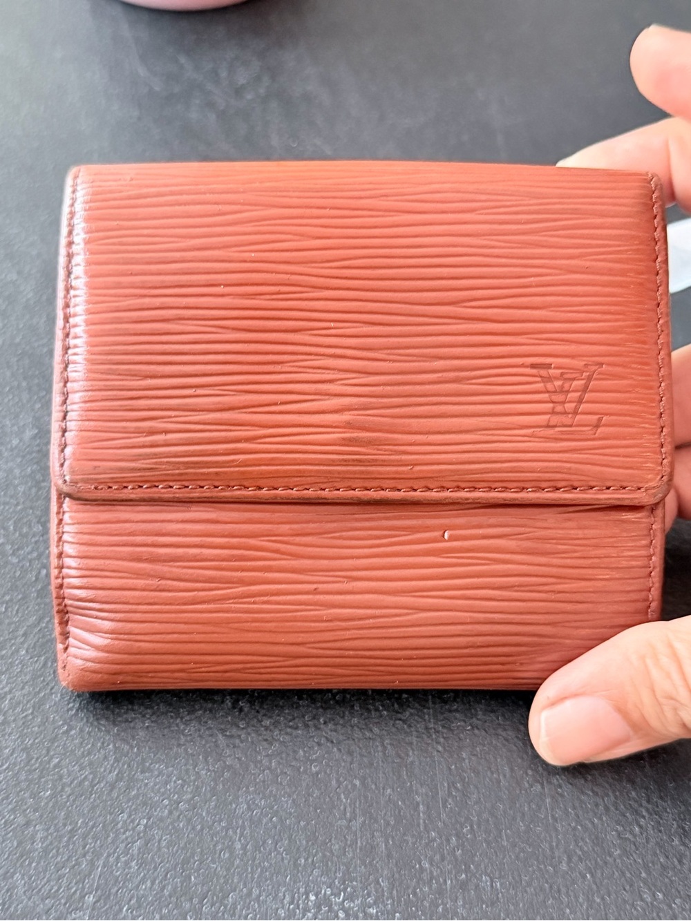 Louis Vuitton Epi Leather Card Holder in Burnt Orange